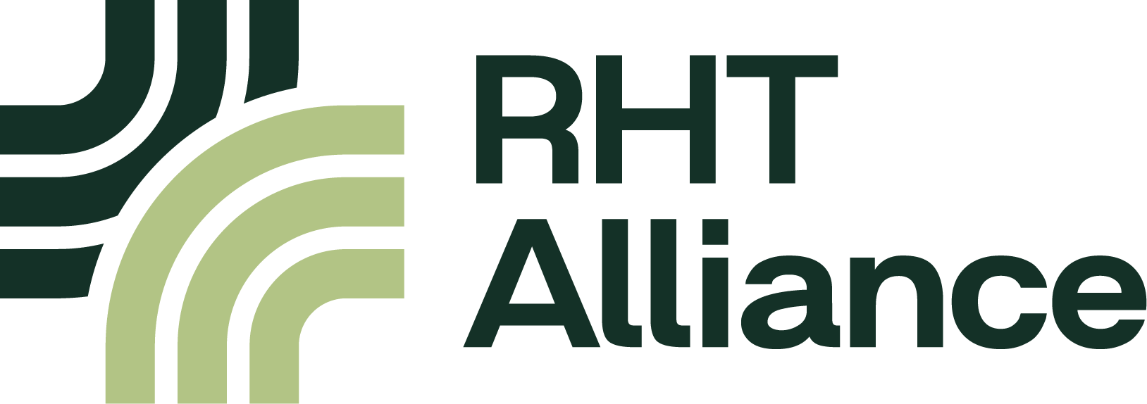 Rural Health Transformation Logo, a cross stylized to represent the connection between rural America and medical evolution